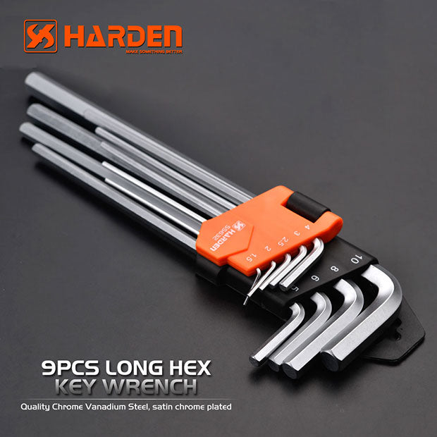 9 PC EXTRA LONG HEX ALLEN KEY SET