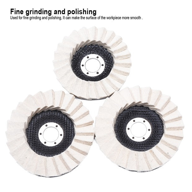 125 MM WOOLEN FLAP DISC WITH FIBREGLASS BACKING