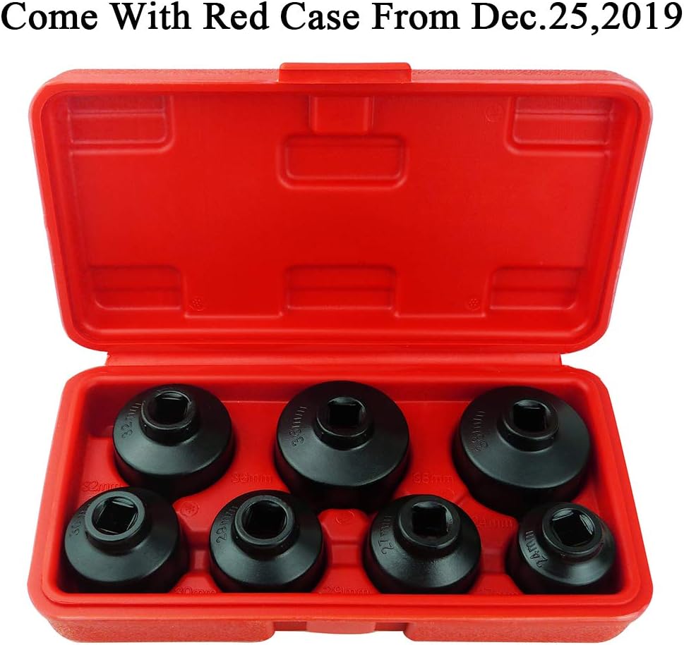 7 PC LOW PROFILE OIL FILTER SOCKET SET 24-38  FOR BMW & VW