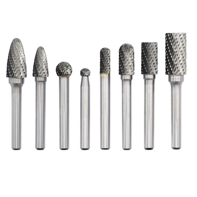 BURR SET 8 PC 1/4" SHANK