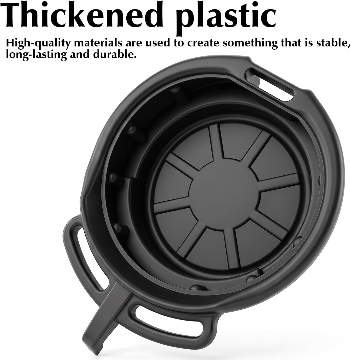 15 LTR HEAVY DUTY OIL CHANGE DRAIN PAN ERGONOMIC DUAL HANDLE
