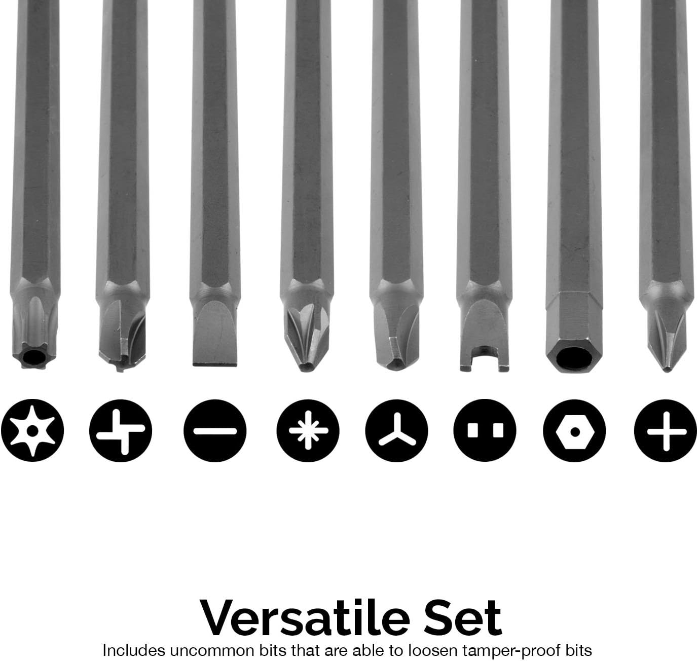 32 PC EXTRA LONG SCREWDRIVER BIT SET 150 MM LONG