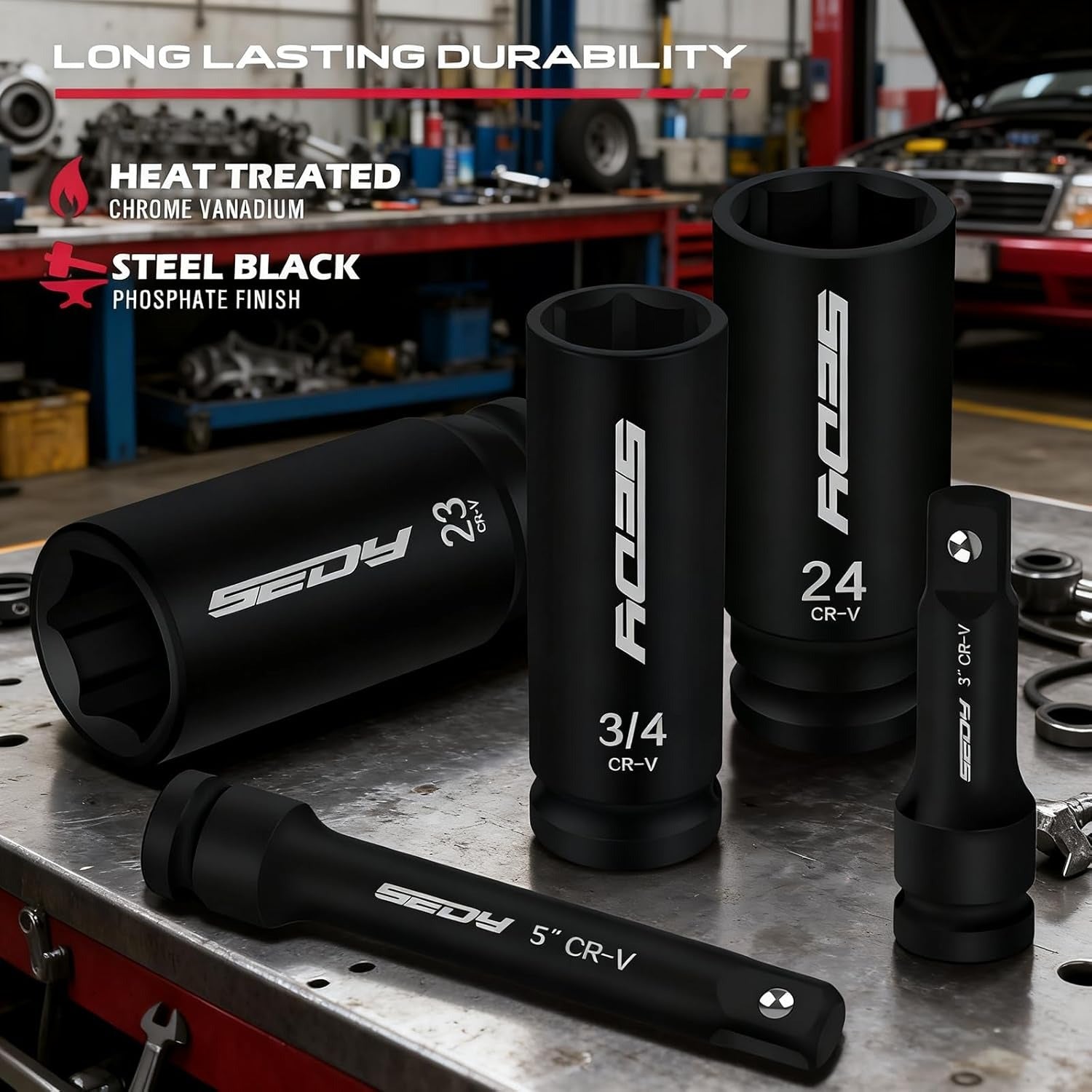 29 PC 1/2" DV IMPACT SOCKET SET METRIC & SAE