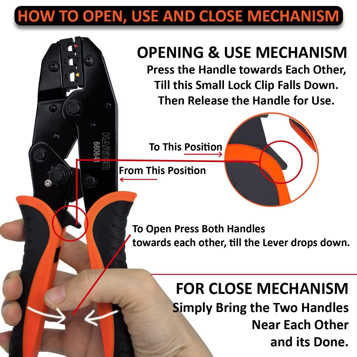 215 MM RATCHET TYPE MODULAR CRIMPING PLIER