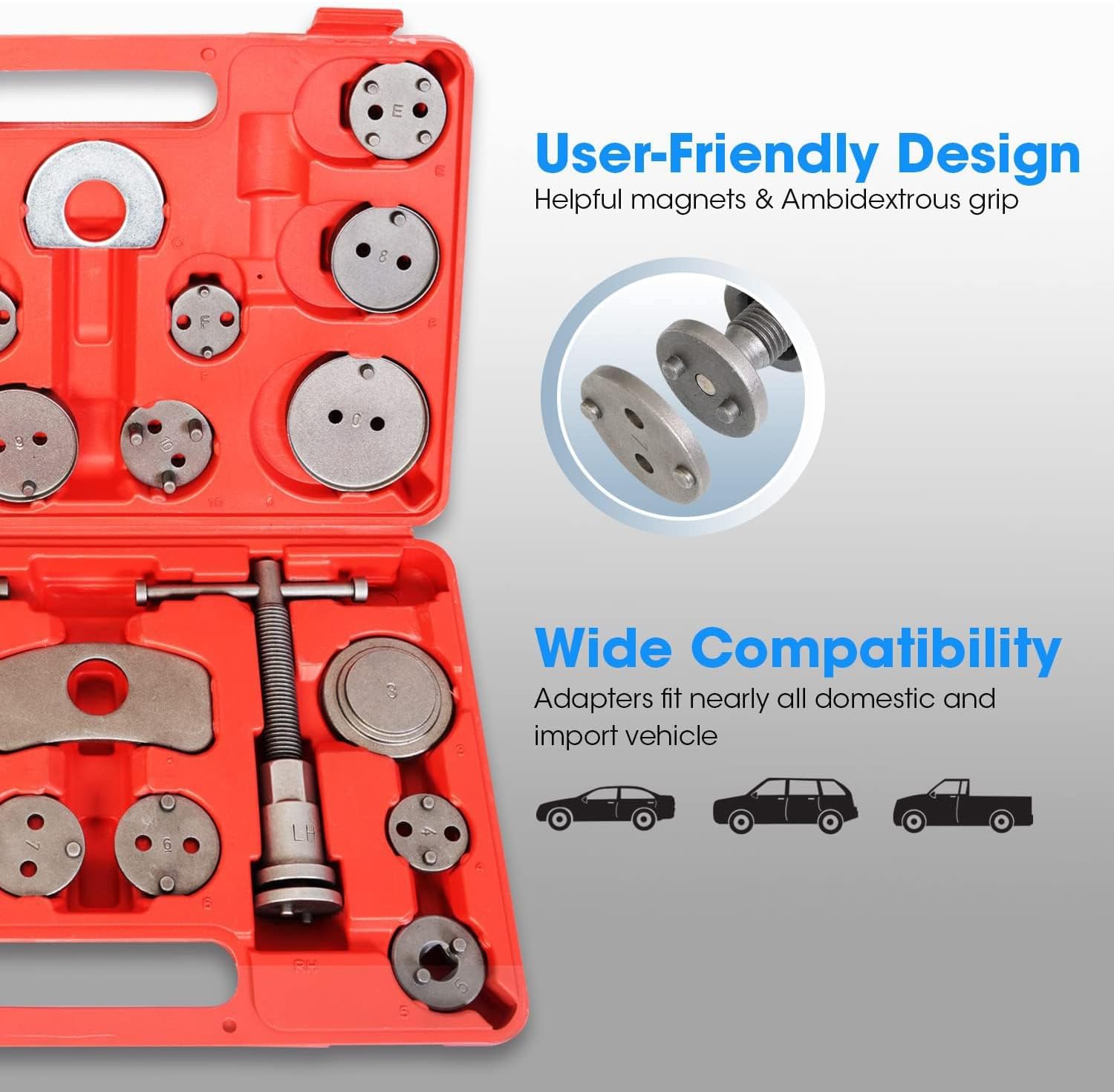 23 PCS DISC BRAKE CALIPER REWIND TOOL KIT