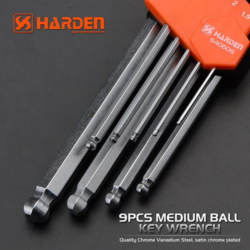 9 PC HEX BALL ALLEN KEY SET