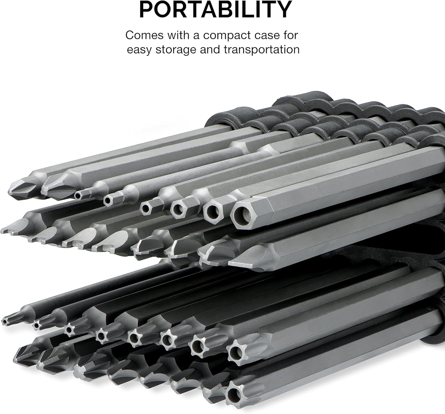 32 PC EXTRA LONG SCREWDRIVER BIT SET 150 MM LONG