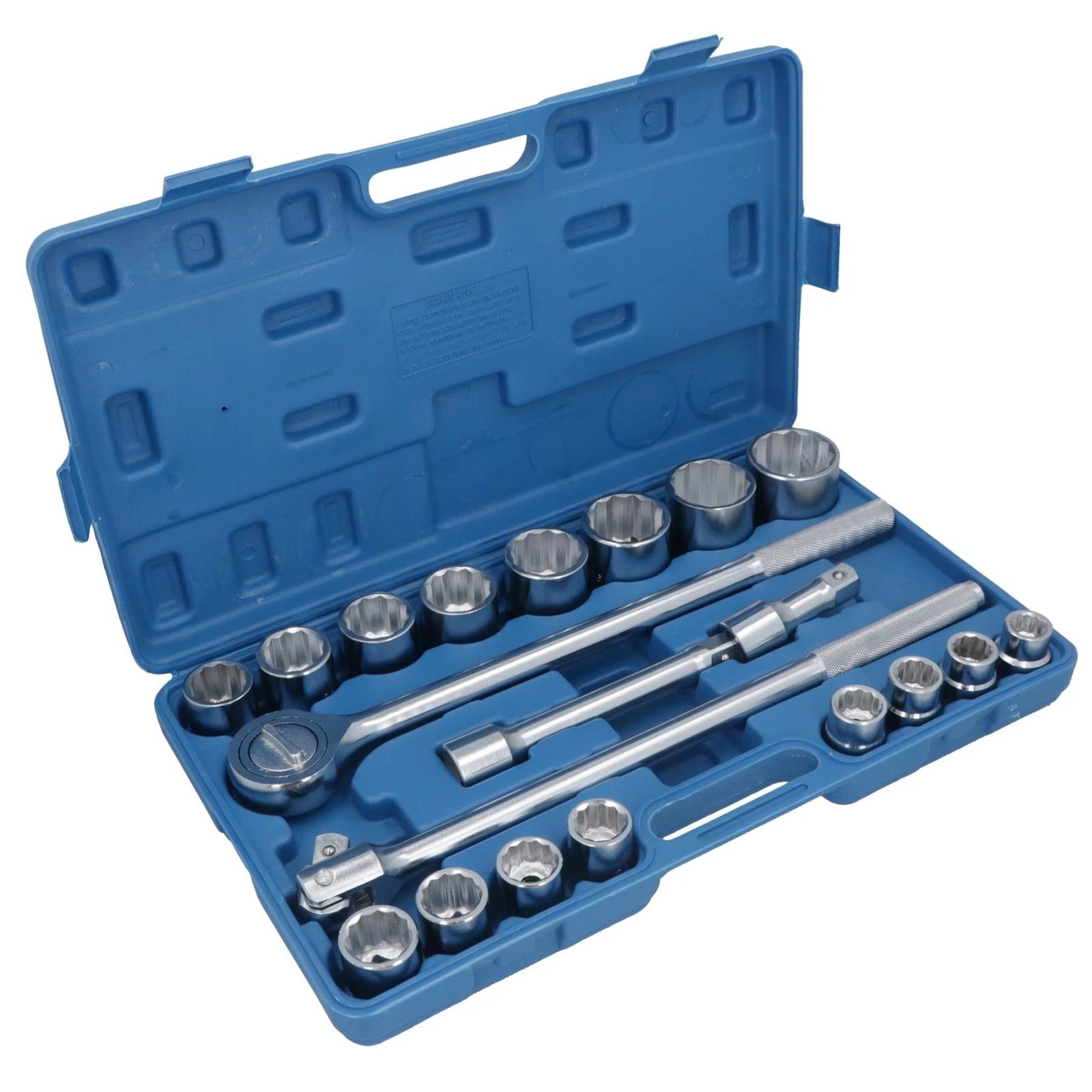 21 PC 3/4" DV SOCKET SET 19-50 MM 12 POINT SOCKETS