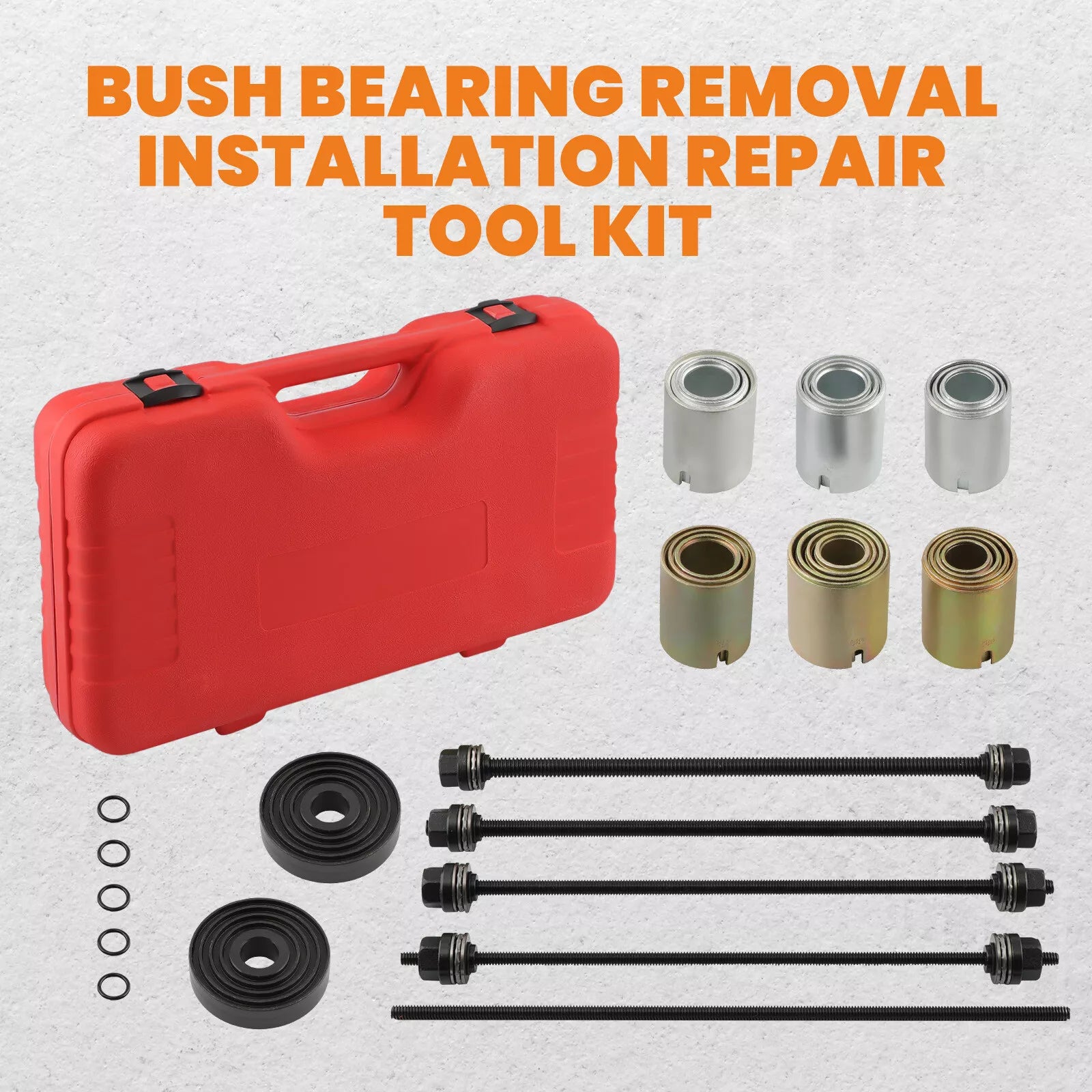 27 PCS PRESS PULL SLEEVE SET DURABLE BUSH AND BEARING REMOVAL INSTALL TOOL KIT