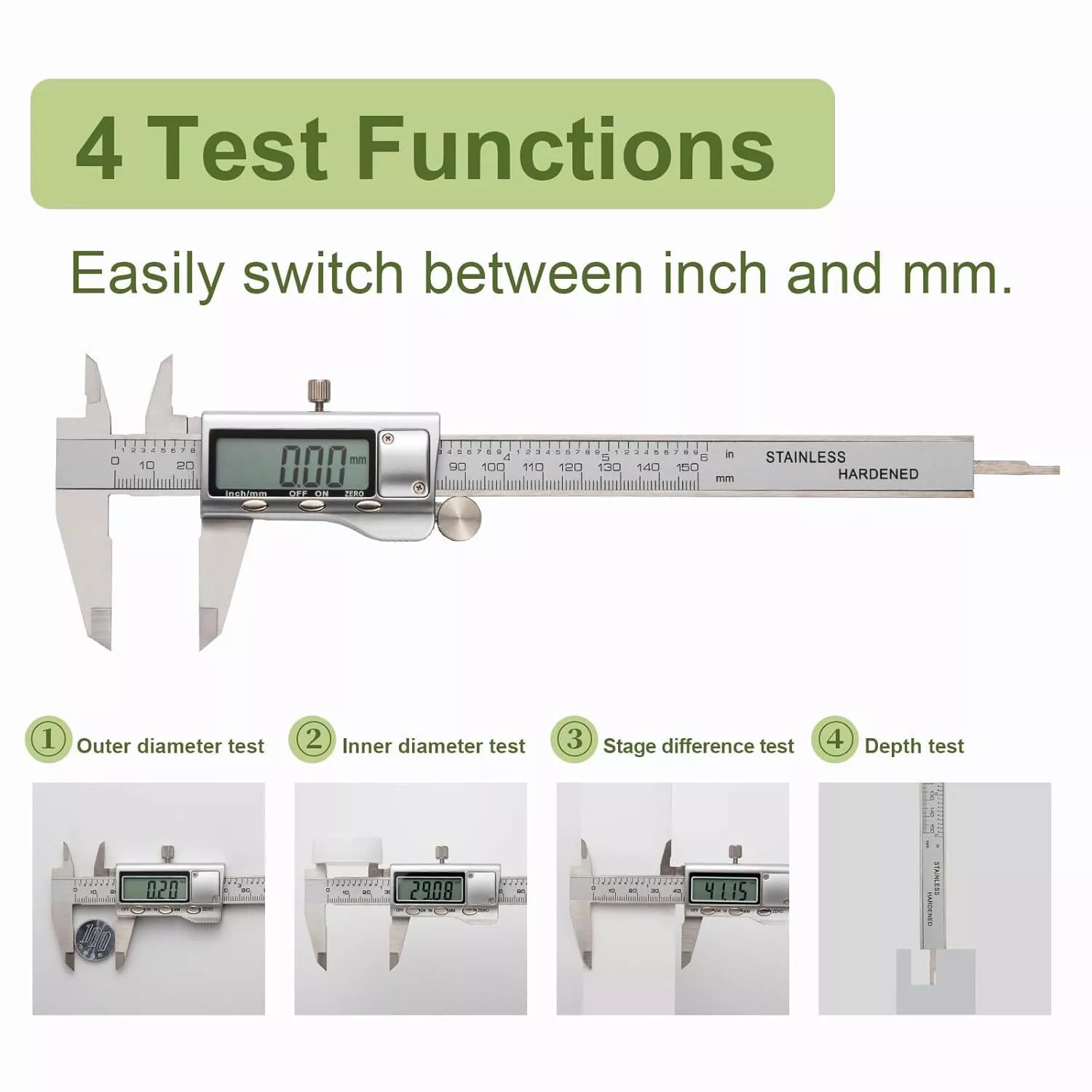 DIGITAL VERNIER CALIPER STAINLESS STEEL 150 MM