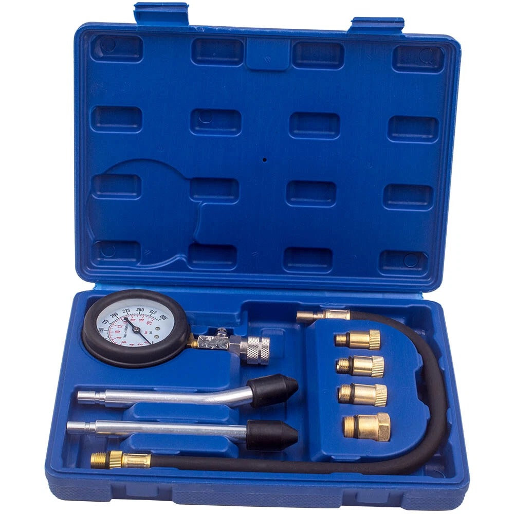 8 Pc Engine Leak Compression Tester Kit